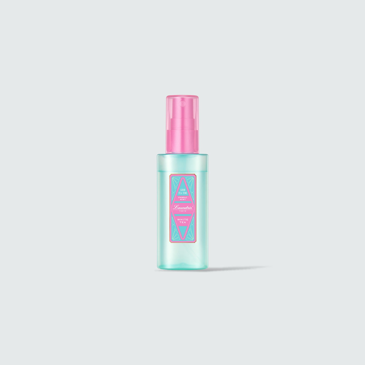 BrighteSHOWERDRYERピンク&アイスブルー/スタンド、ミスト 携帯用ファブリックミスト ホワイトティーの香り 50mL｜ランドリン公式